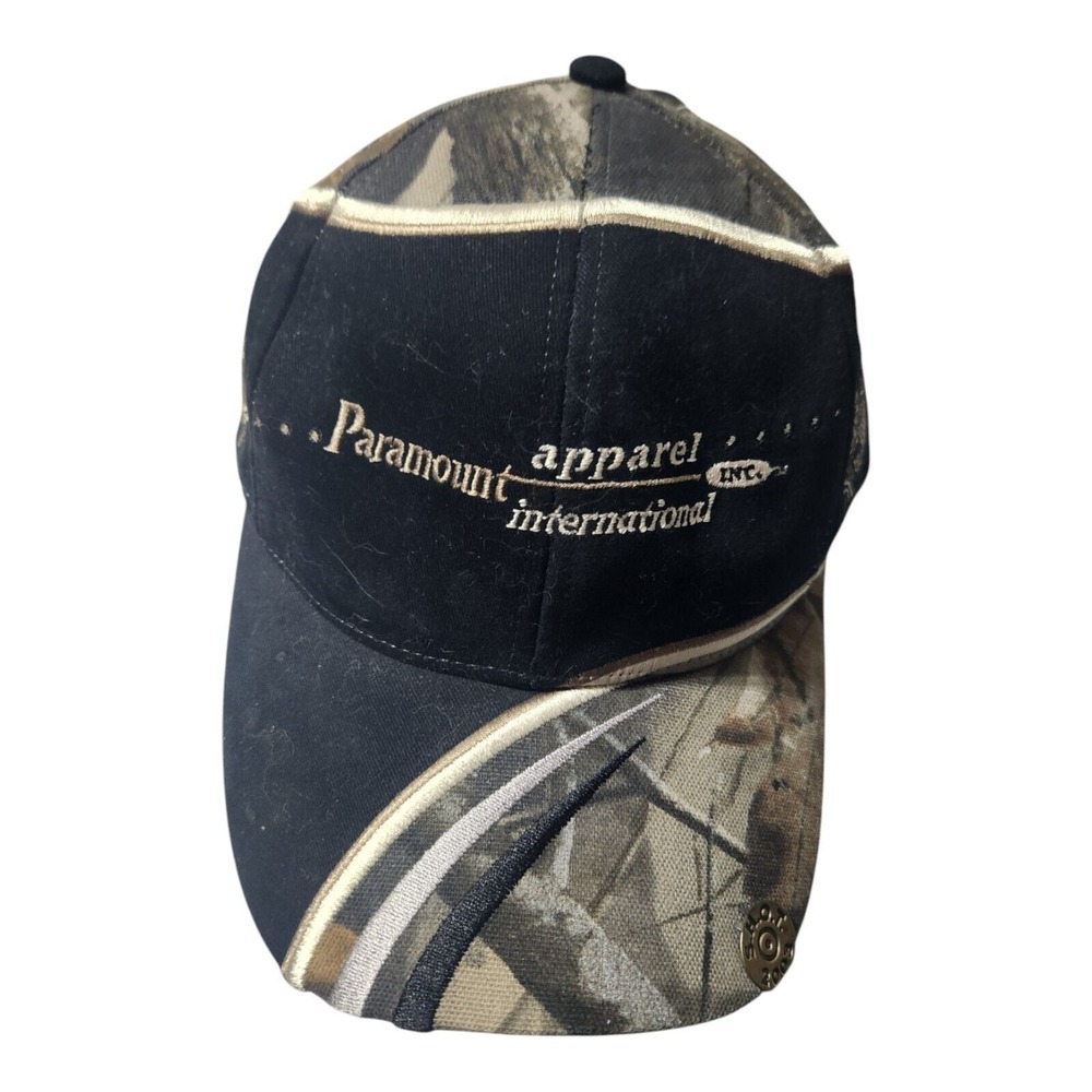 Paramount Apparel Realtree Hardwoods Camo Black Baseball Hat Shotgun Shell Rivet